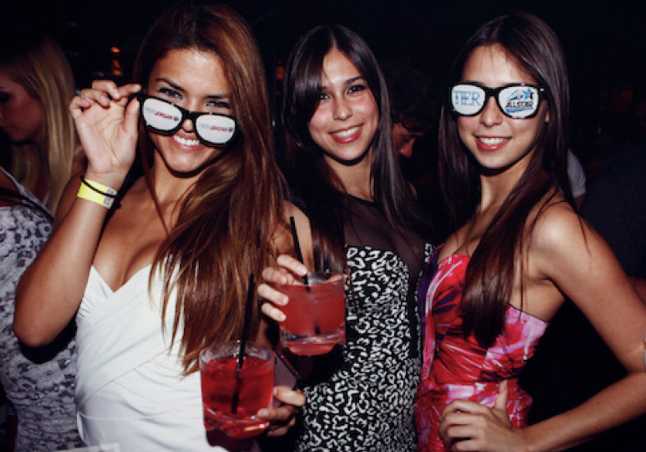 Printed sunglasses for nightclubs