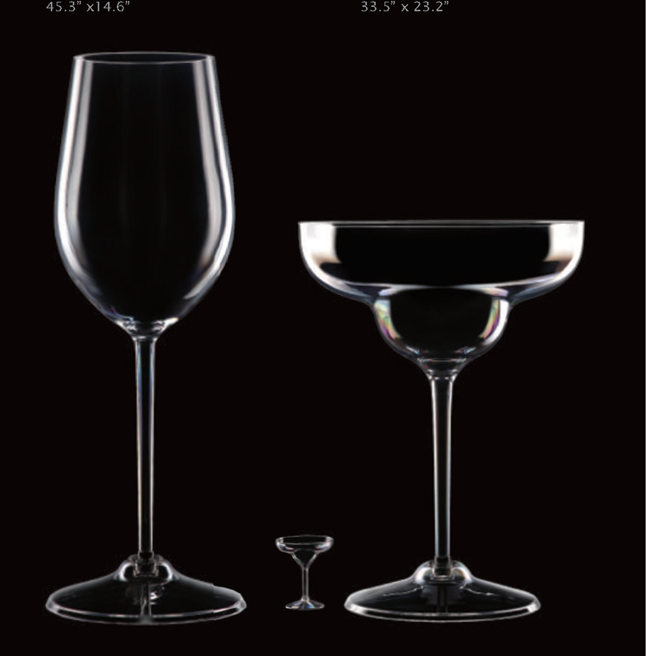 JUMBO HUGE DRINK CUPS - MARTINI CUP, MARGARITA BOWL, WINE GLASS or  CHAMPAGNE FLUTE (3 Huge Sizes)