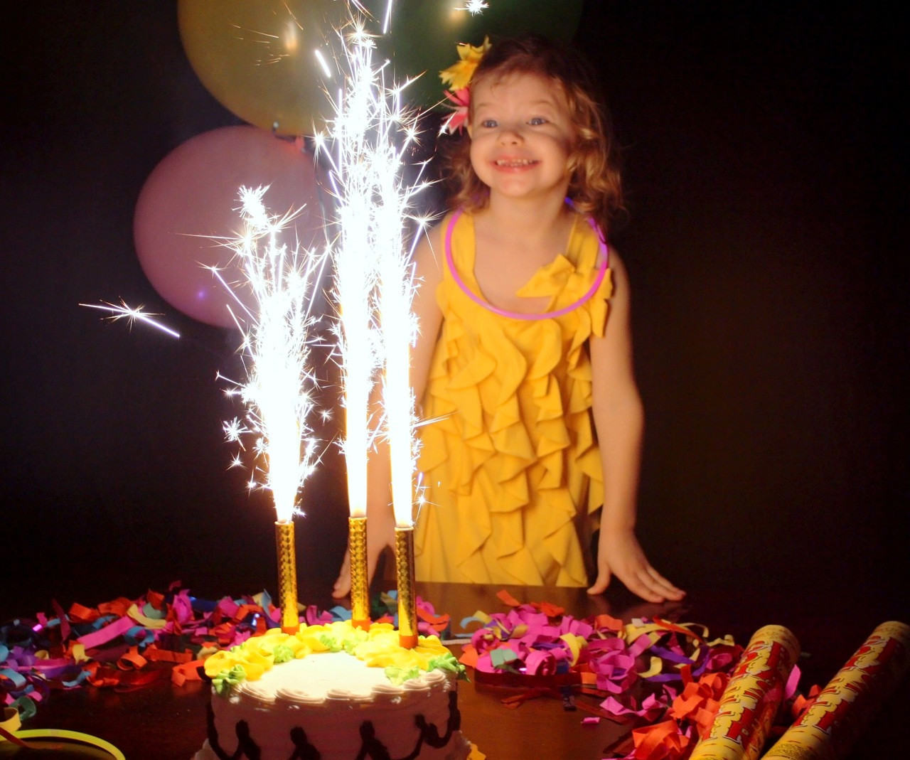 big fireworks on top of a cake