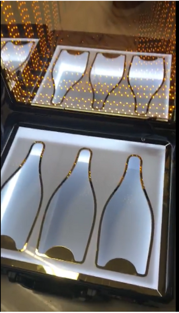 Ace Spades Champagne Box, Bottle Presenter Suitcase