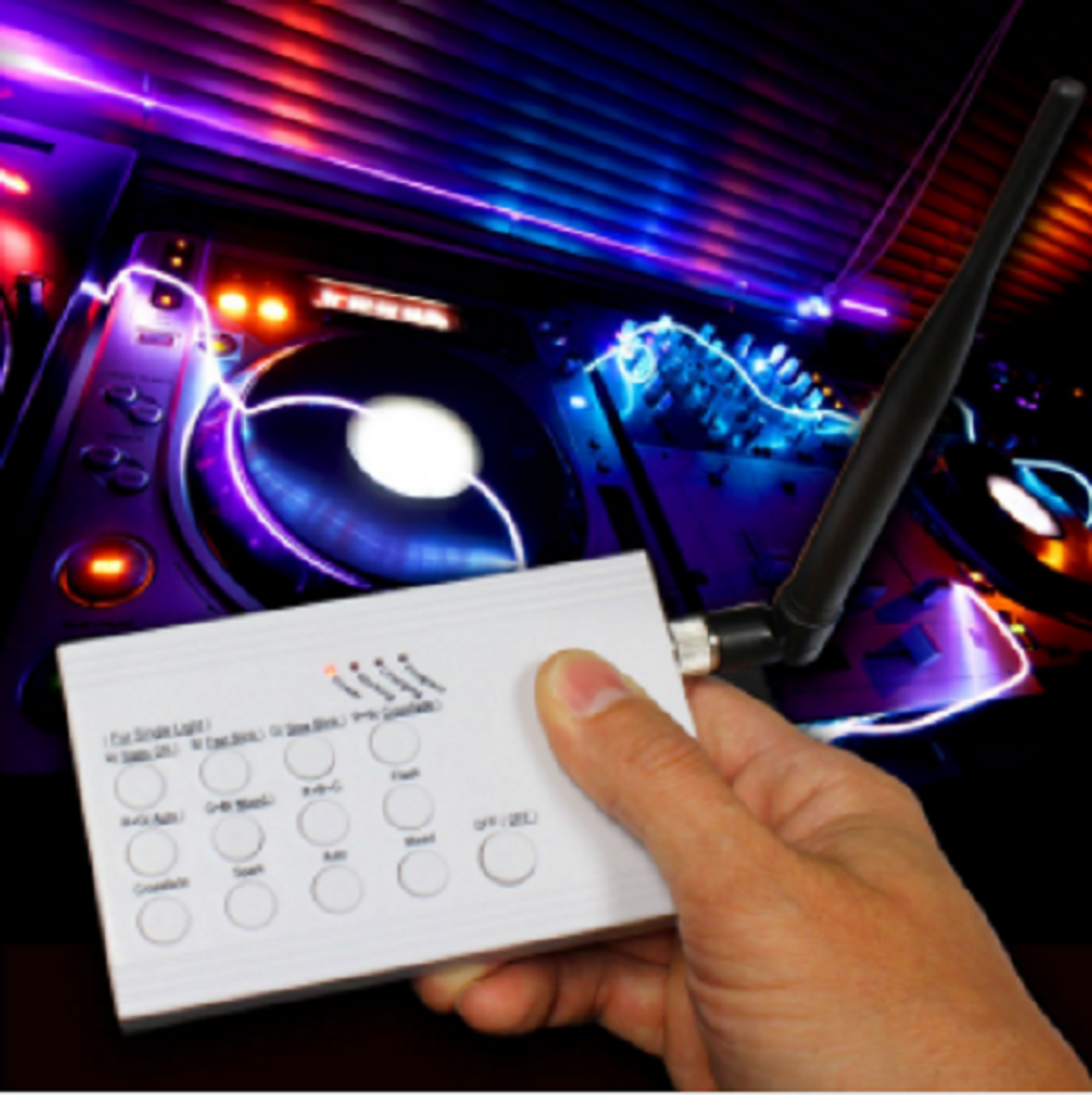 PUSH BUTTON REMOTE CONTROL OR DMX FUNCTION