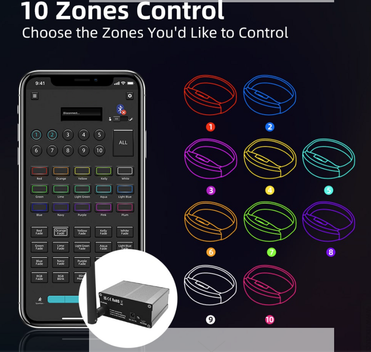 CONTROL THROUGH AN APP - REMOTE CONTROL WRISTBANDS
