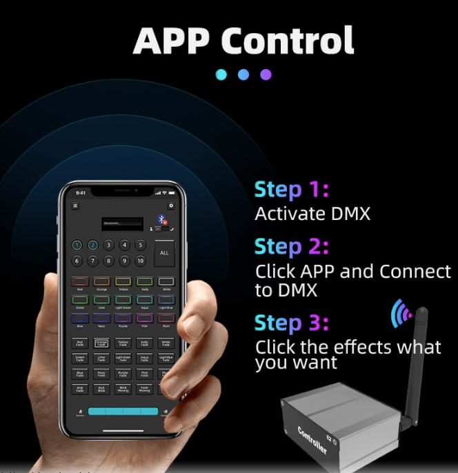 CONTROL THROUGH AN APP - REMOTE CONTROL WRISTBANDS