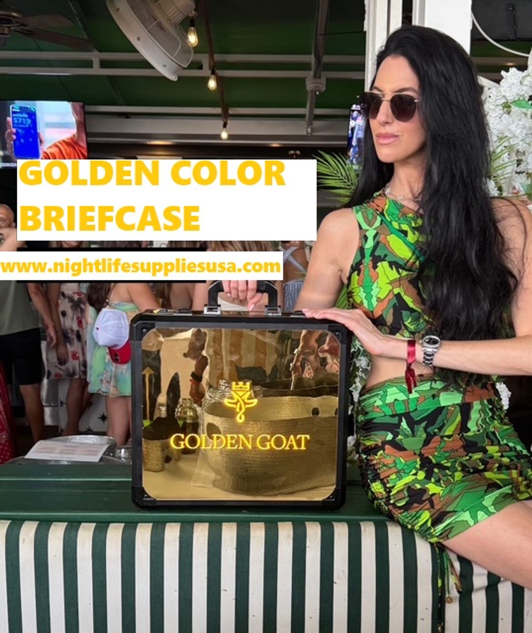 GOLD BRIEFCASE - STEAK BRIEFCASE - RESTAURANT BRIEFCASE