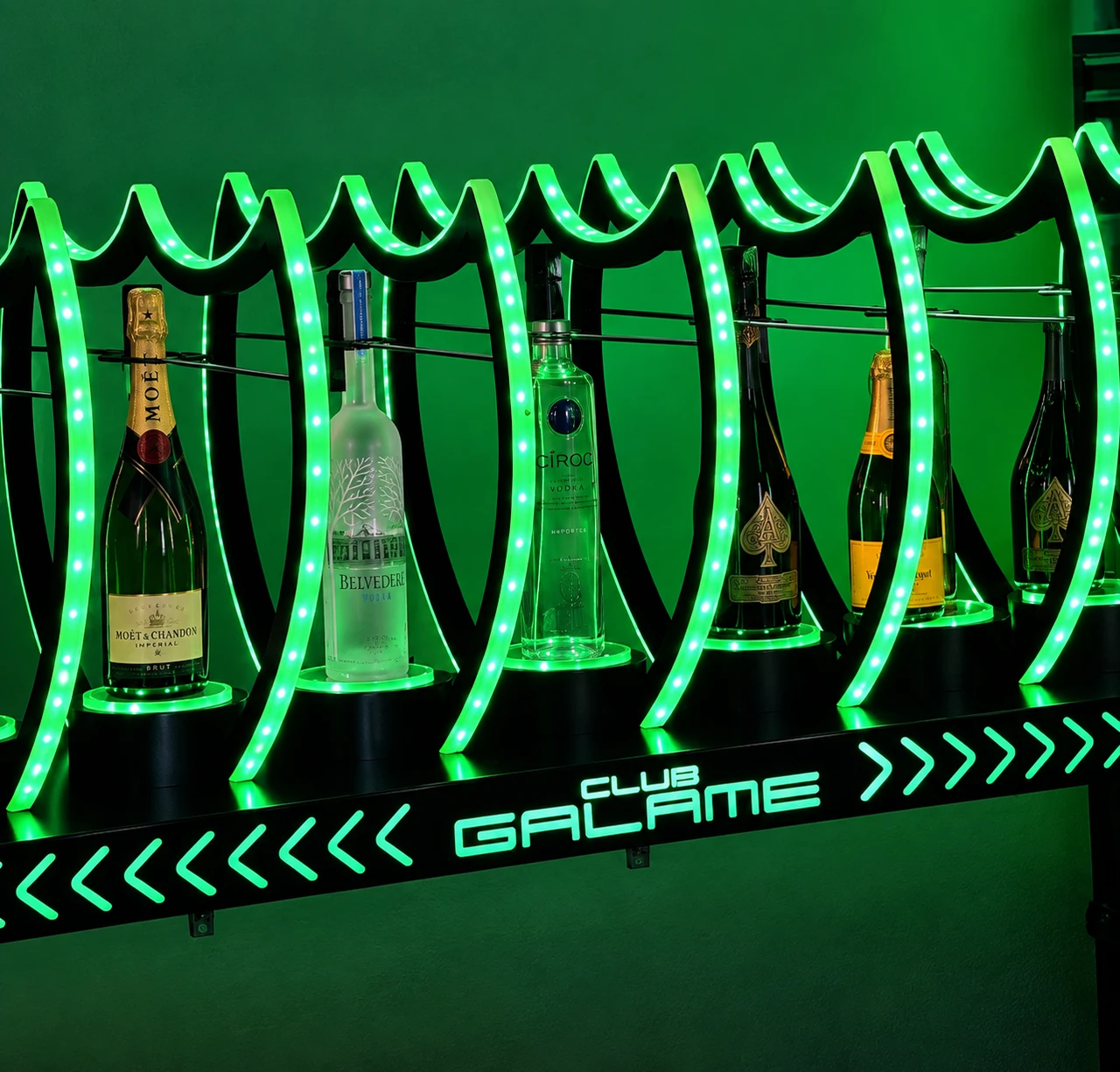 BOTTLE PRESENTER CHARIOT - 6 BOTTLE HOLDER