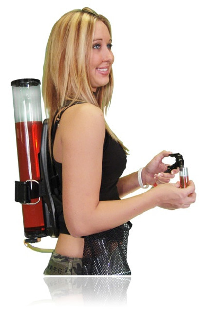 Dual Tank Drink Beverage Dispenser Backpack Beer Liquid Shot Pump Gun Pub  3+3 L