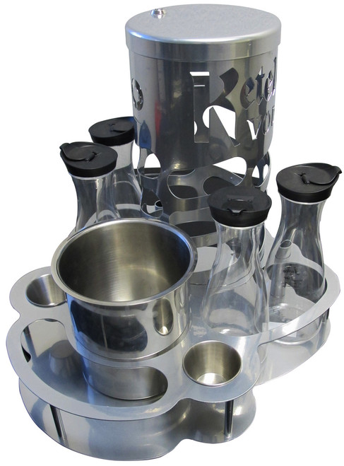 Bottle Serving Tray with cage