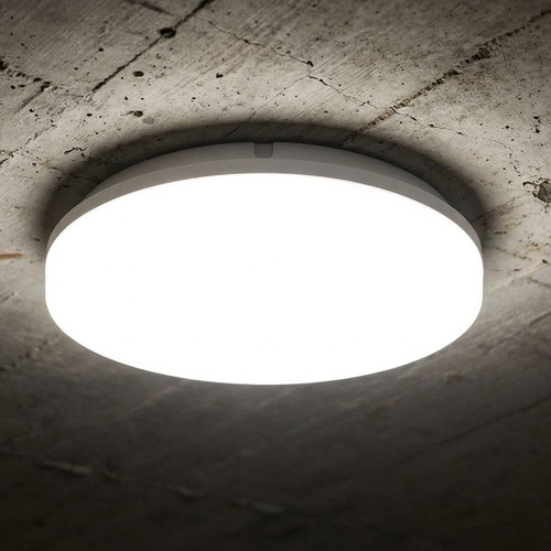 Emergency Light With Sensor IK10 IP54 Round 25W 2600 Lumens CCT Maintained