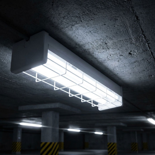 Emergency Batten Light 620mm Wire Guard Dimmable Sensor Industrial Grade Maintained/Non-Maintained