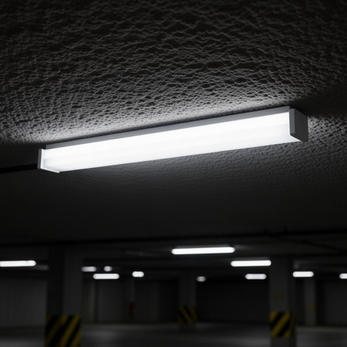 Emergency Batten Light 1.2m Polycarb Guard Dimmable Sensor Industrial Grade Maintained/Non-Maintained