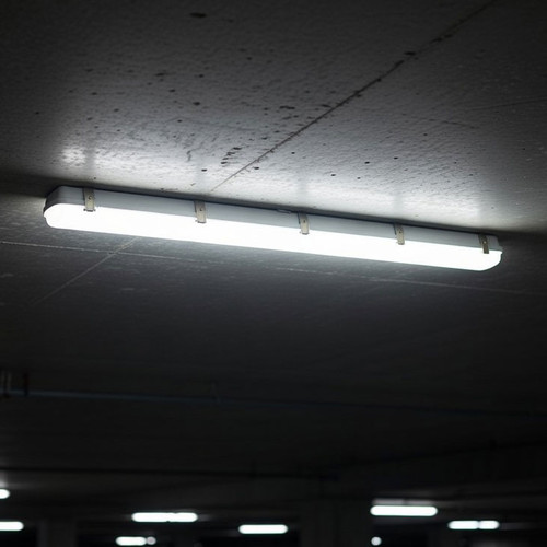 Emergency Batten Light 1.3m Polycarb Guard Industrial Grade Maintained/Non-Maintained