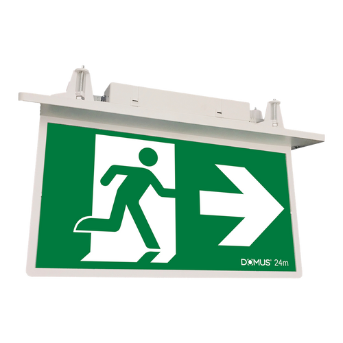Emergency Exit Light White 24m Recessed 2 Hours Maintained/Non-Maintained Commercial Grade