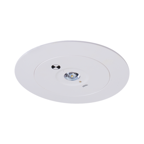Emergency Light White Round 3.5W Recessed Non-Maintained Commercial Grade D63
