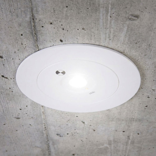 Emergency Light White Round 3.5W Recessed Non-Maintained Commercial Grade D63