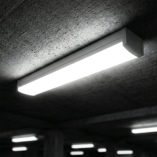 Emergency Batten Light Wide 640mm IP44 Industrial Grade Maintained/Non-Maintained