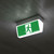 2W Emergency Exit Light Industrial Strength Ceiling Mounted Wide Base LED 24m 2 Hours Green