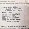 Smith and Wesson J Frame HOGUE Grips 60000 Smith and Wesson J Frame HOGUE Grips 60000
