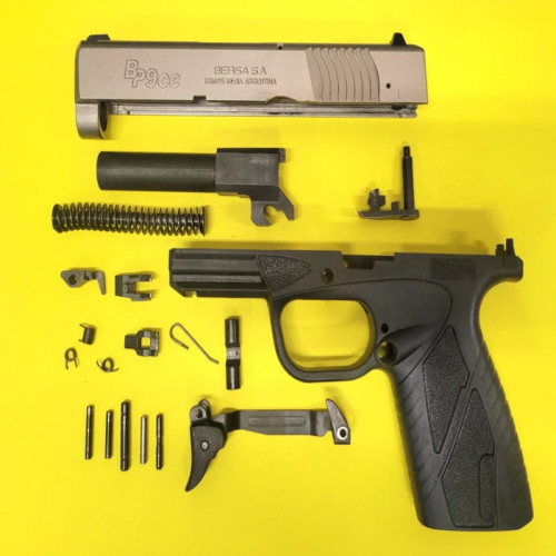 Bersa BP9CC Parts Lot slide grip barrel recoil assembly Bersa BP9CC Parts Lot slide grip barrel recoil assembly