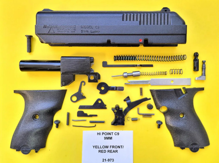 HI-POINT C9 YEET CANNON G1 Parts Lot (Yellow Front/Red Rear) 9mm