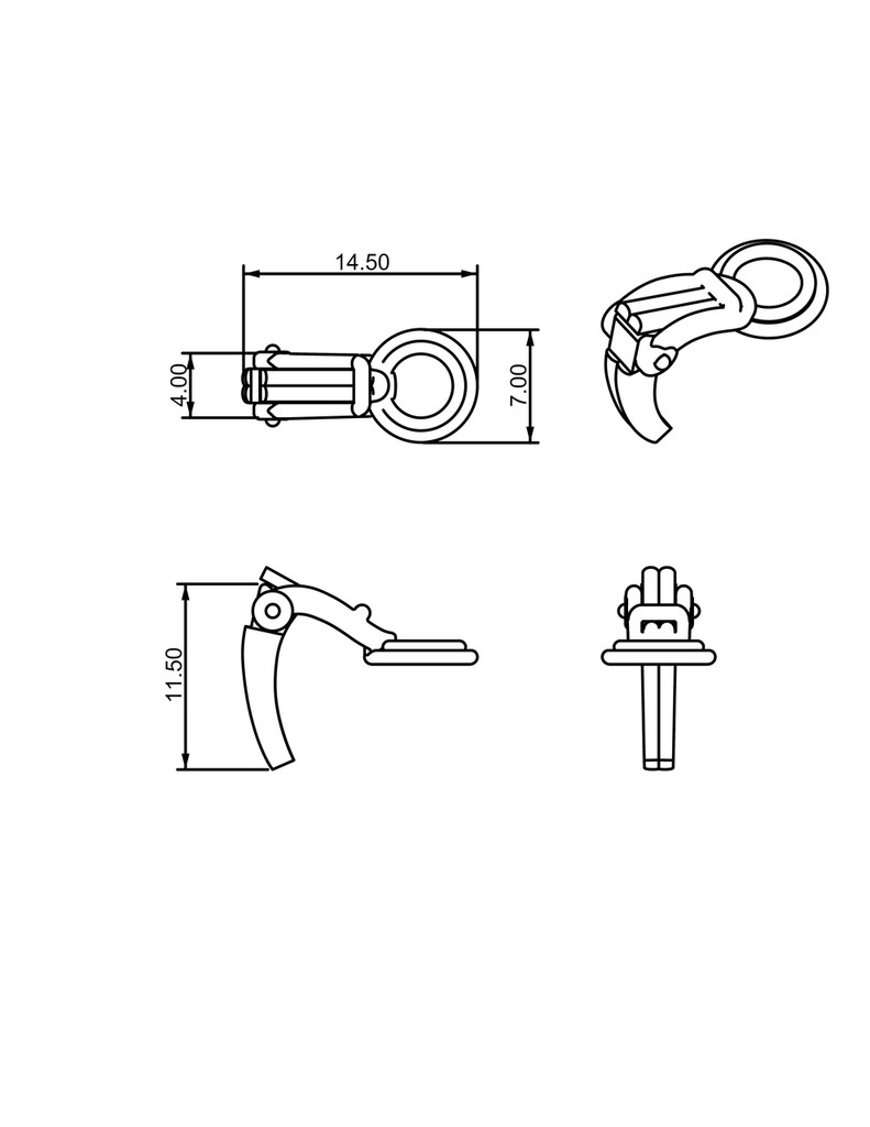1004 wire back earclips