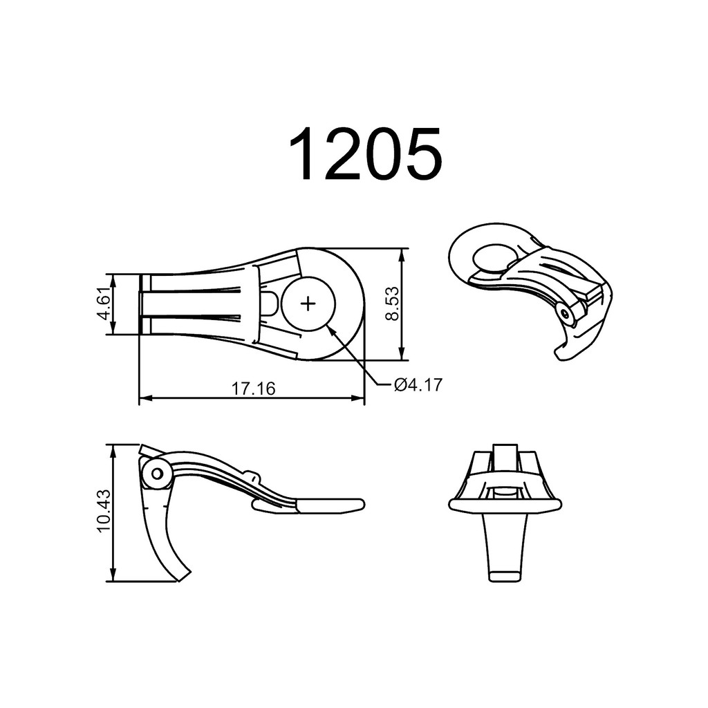 1205 Series Flat Pad Ear Clips