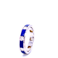9319    inlaid lapis and diamond platinum band