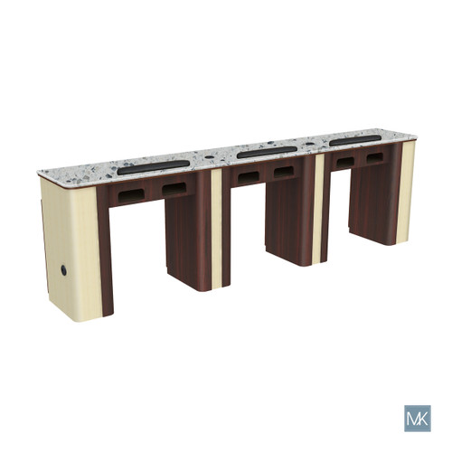 Verona Nail Table - Triple. Gel insert optional