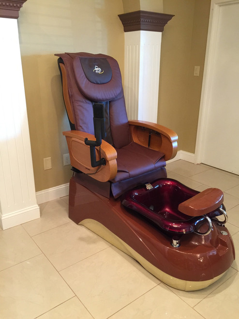 Commercial Complete Pedispa Deluxe 2 - BurgundyChocolate/RedWine 