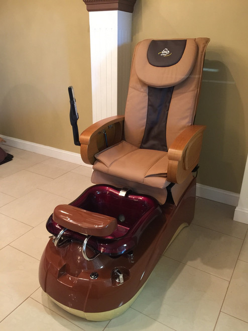 Commercial Complete Pedispa Deluxe 2 - MochaChocolate/RedWine  