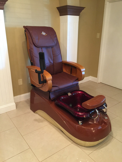 Commercial Complete Pedispa Deluxe 2 - Burgundy/RedWine 