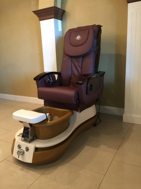 Commercial Complete Pedispa Sigma 1 - Burgundy/Gold 