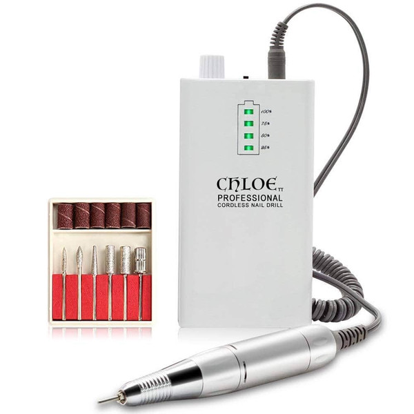 Chloe Cordless Nail Drill 30K (White or Pink)