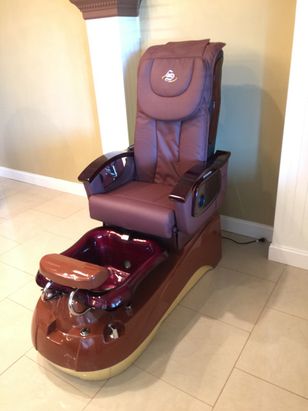 Commercial Complete Pedispa Deluxe - Burgundy/RedWine