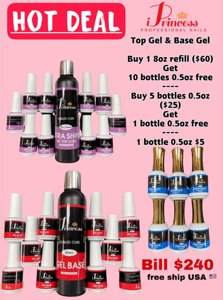 Group 00 : iPrincess Gel Top No Cleanse & Gel Base Promotions