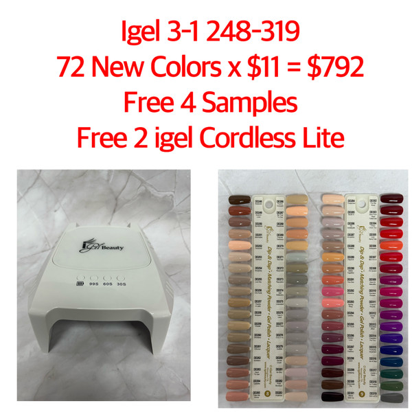 00 iGel 3 in 1 : Powder, Gel n Polish (72 Colors)
