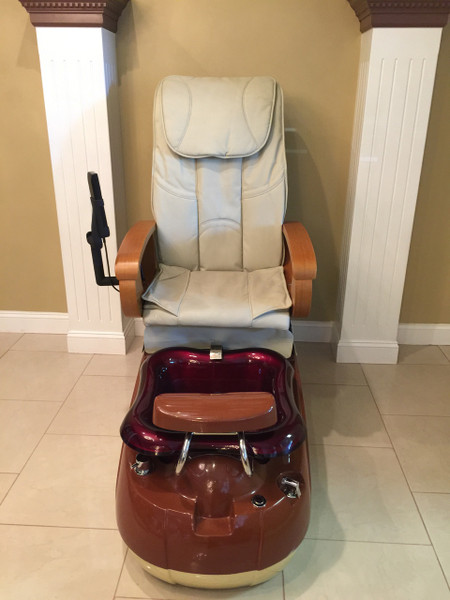 Commercial Complete Pedispa Deluxe 2 - Cream/RedWine