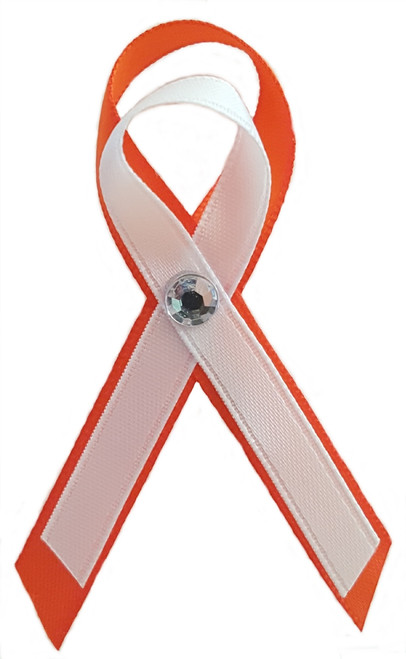 Hunger-Lupus-Luekemia-Melonoma Orange Awareness Ribbon Pins can be left blank or screen printed with  your wording up to 11 characters per side including spaces. 