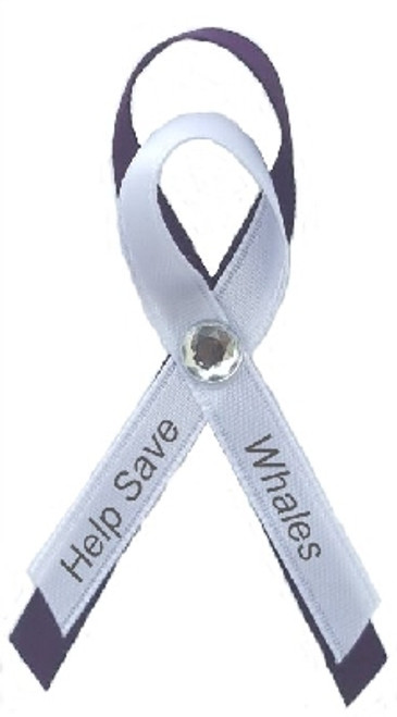 Save our whales by using our  Awareness Ribbon Pin to say thank you for a donation, a zoo/aquarium function, displayed in the gift shop, an organizational event, etc. 