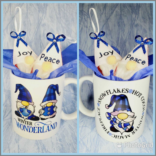 Gnome Holiday Mugs with 2 gnome ornaments Gnome Holiday Mugs with 2 gnome ornaments