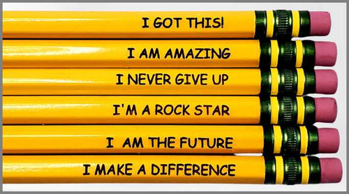 "I" Positive Messages Pencil Set