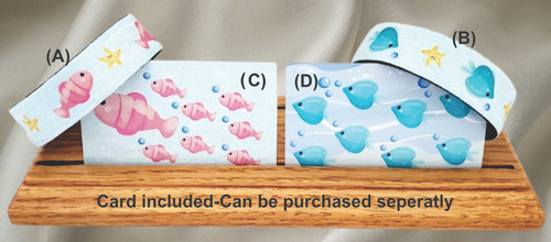 Pink and Blue Fishes Neoprene Bracelets