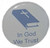 In God We Trust pin measures 1.25" and design is printed in blue on light grey paper.

Add our computer printed card for that elegant keepsake of your dearly departed. 