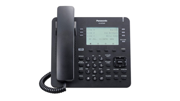 Panasonic KX-NT630-B (Black) Large 6-Line LCD 24 Flex Key IP Phone