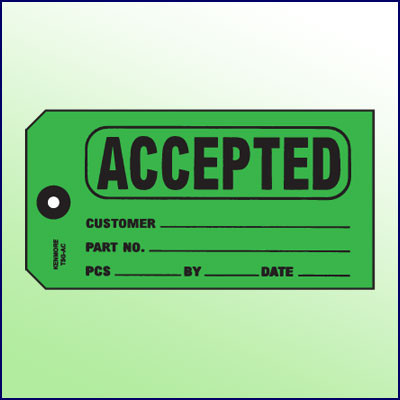 Tags - Printed Tags - QA Inspection Tags - Kenmore Label & Tag