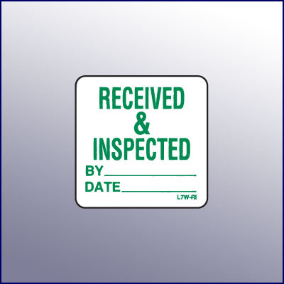 Received & Inspected Label 2