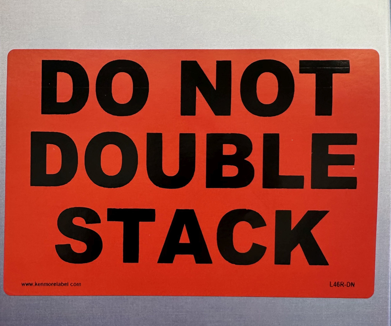 Do Not Double Stack - Kenmore Label & Tag
