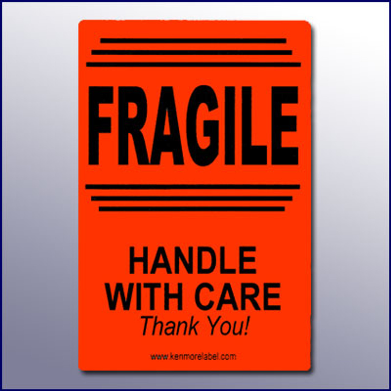 Fragile Labels, 4 x 6 Fragile Glass Handle With Care Label