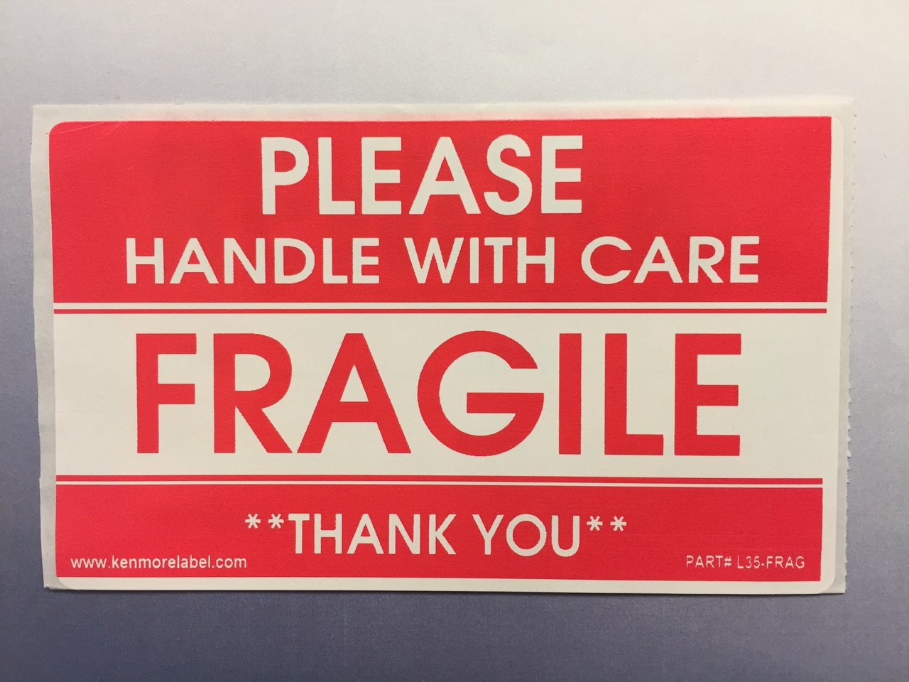 Fragile Handle With Care Kenmore Label
