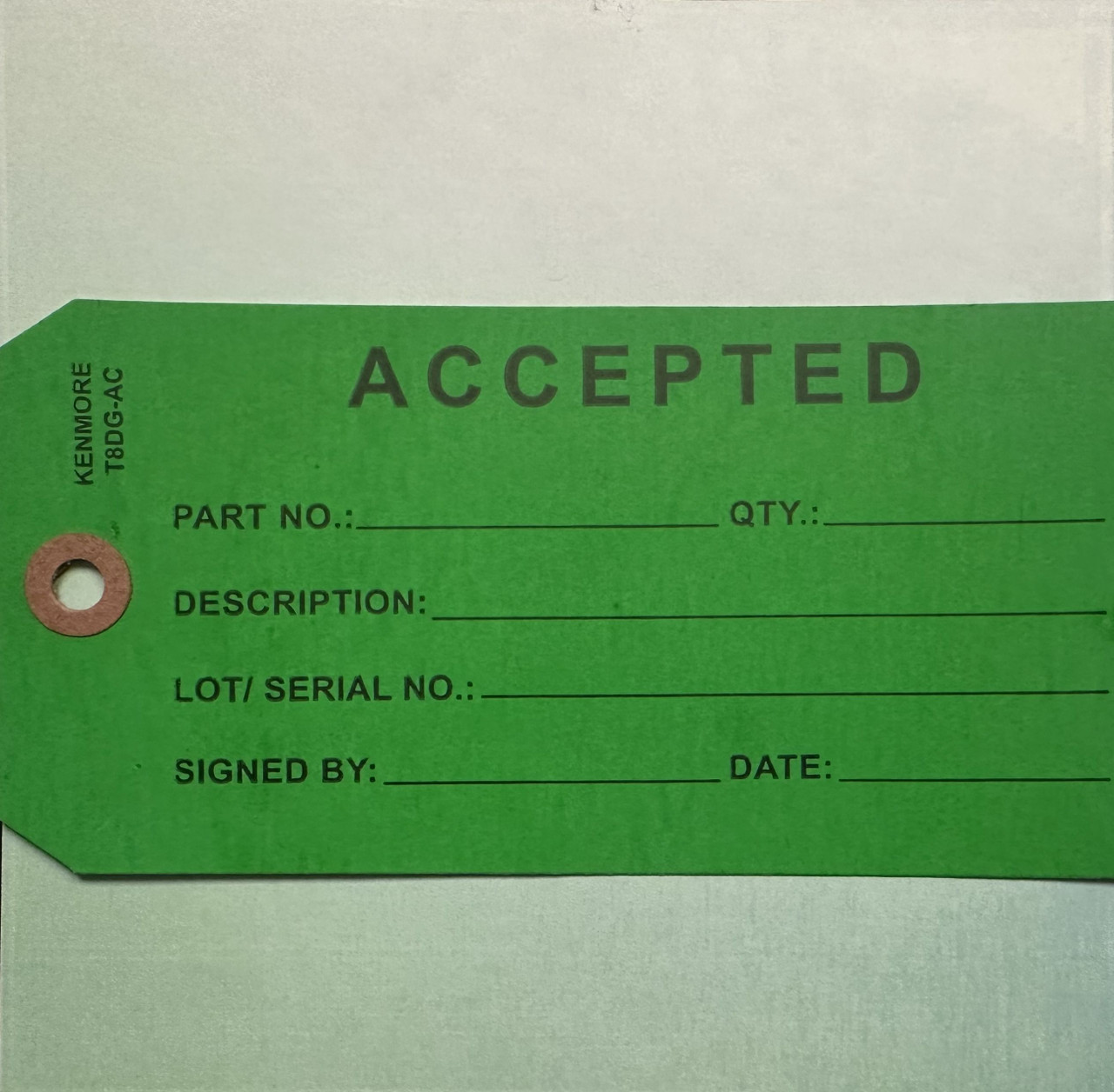 T8dg ac kenmore label tag