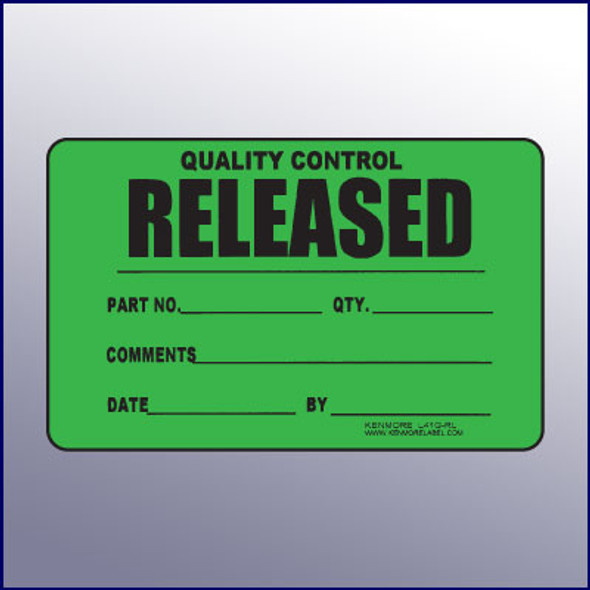 Released Quality Control Label 4 x 3
